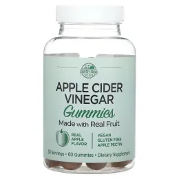 Country Farms, Жевательные мармеладки с яблочным уксусом, настоящее яблоко, 60 жевательных таблеток