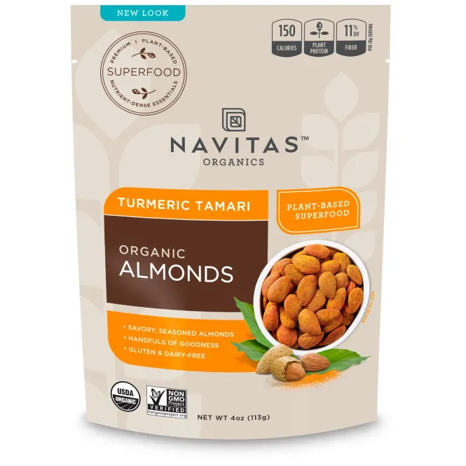 Navitas Organics, Organic, Superfood + Almonds, Turmeric Tamari, 4 oz (113 g)