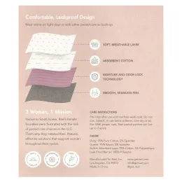 Rael, Многоразовое нижнее белье, бикини, очень большое, черное, 1 шт.