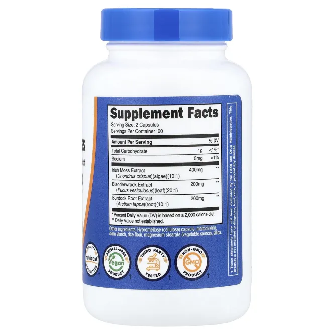 Nutricost, ирландский морской мох, 120 капсул