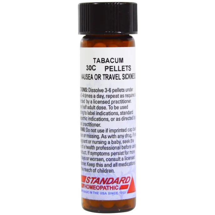 Hyland's Naturals, "Стандарт Гомеопатик", табак, тошнота или укачивание, 30С, 160 пеллет