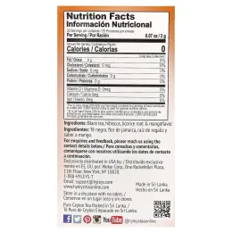 Hyleys Tea, Черный чай со льдом, манго, 20 чайных пакетиков в индивидуальной упаковке, 40 г (1,41 унции)