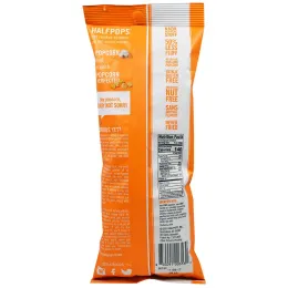 Halfpops, Необычно Хрустящий Попкорн, Выдержанный Белый Сыр Чеддер, 4,5 унции (128 г)