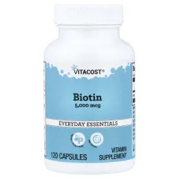 Vitacost, Biotin, 5,000 mcg, 120 Capsules