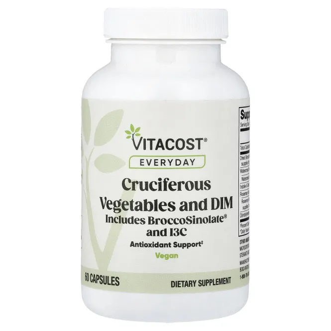Vitacost, Everyday, комплекс с экстрактами крестоцветных овощей и DIM, 60 капсул
