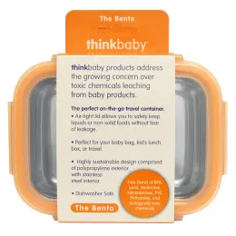Think, Thinkbaby, ланч бокс, оранжевый, 9 унций (250 мл)