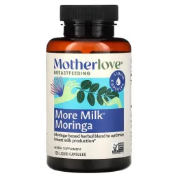 Motherlove, Breastfeeding, More Milk Moringa, 120 жидких капсул