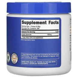 Nutricost, битартрат ДМАЭ, без добавок, 350 мг, 100 г (3,5 унции)