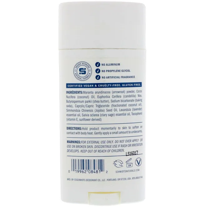 Schmidt's, Лаванда + шалфей, 3.25 унции (92 г)