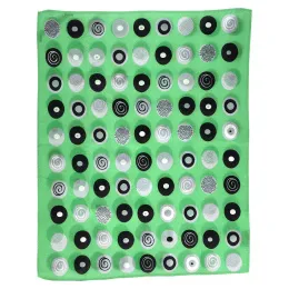 Skoy, Кухонное полотенце, с двусторонним принтом в виде круга, зеленое, 1 полотенце