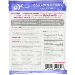Green Foods Corporation, Vibrant Collagens, чистые коллагеновые пептиды, без ароматизаторов, 20 г