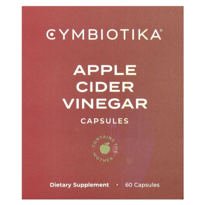 Cymbiotika, яблочный уксус, 60 капсул