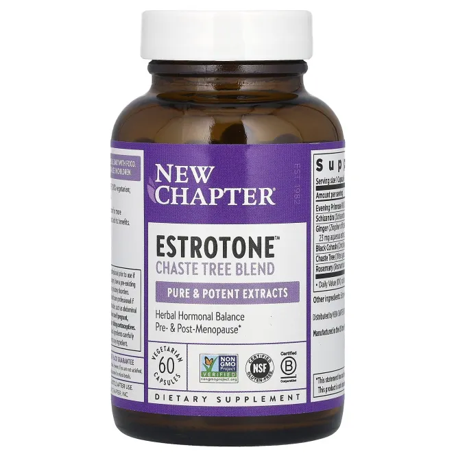 New Chapter, Эстротон, 60 вегетарианских капсул