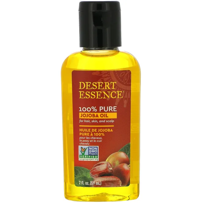 Desert Essence, 100% чистое масло жожоба, 2 жидких унции (60 мл)