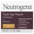 Neutrogena, Triple Age Repair, увлажняющее средство с солнцезащитными свойствами, широкий спектр, фактор защиты от солнца 25, 1,7 унц. (48 g)