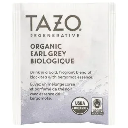 TAZO, Regenerative, черный чай, органический чай «Эрл Грей», 16 чайных пакетиков, 39 унций (1,38 унции)