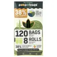 Original Poop Bags, апельсин, 8 рулонов, 15 пакетиков в каждом