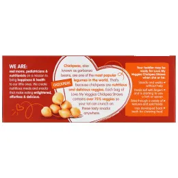 Happy Family Organics, Счастоивый малыш Organics, люблю мои овощи, мешочки с соломкой из нута, органический батат и размарин, 5 пакетов, 0,25 унции (7 г) каждый