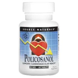 Source Naturals, Поликосанол, 20 мг, 60 таблеток