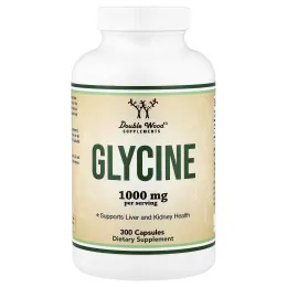 Double Wood Supplements, глицин, 300 капсул (500 мг в 1 капсуле)