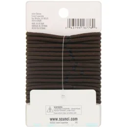 Scunci, Резинки для волос No Damage, удерживают волосы весь день (средняя фиксация), коричневые, 18 штук