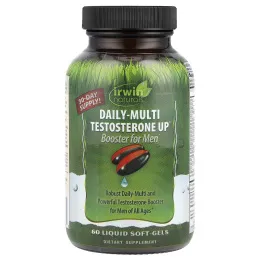 Irwin Naturals, Daily-Multi Testosterone UP - Booster для мужчин 60 софтгелей