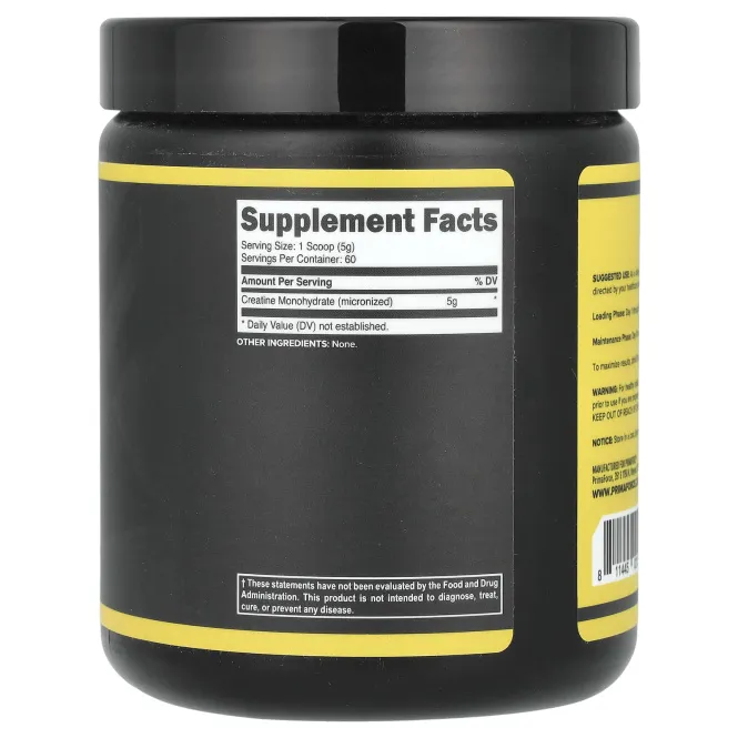 Primaforce, Моногидрат креатина, без добавок, 300 г (10,7 унции)