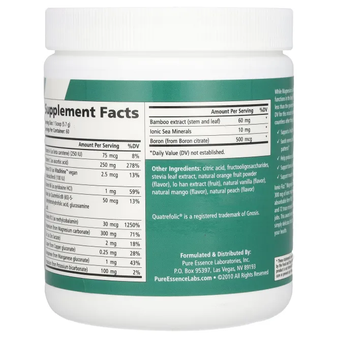 Pure Essence, Ionic-Fizz Magnesium Plus Апельсиново-ванильный 342 грамма