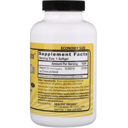 Healthy Origins Витамин D3 10000 МЕ, 360 желатиновых капсул