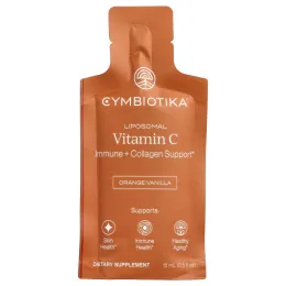 Cymbiotika, липосомальный витамин C, со вкусом апельсина и ванили, 28 пакетиков по 15 мл (0,5 жидк. унции)
