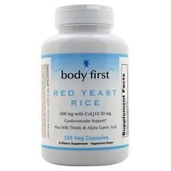 Body First, Красный дрожжевой рис с CoQ10 120 капсул