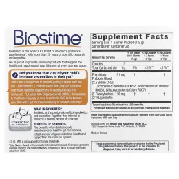 Biostime, Для детей и детей, ежедневные пробиотики и пребиотики из ОПЗ, для детей от 3 месяцев до 6 лет, без вкуса, 28 пакетиков-саше по 1,5 г (0,05 унции)