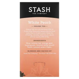 Stash Tea, Oolong Tea, White Peach, 18 Tea Bags, 1.2 oz (35 g)