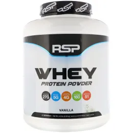 RSP Nutrition, Сывороточный протеин в виде порошка, ваниль 4,6 фунта (2,09 кг)