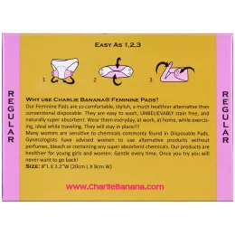 Charlie Banana, Женские прокладки с цветочным дизайном, 3 штуки