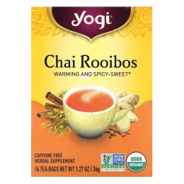 Yogi Tea, чай ройбуш, без кофеина, 16 чайных пакетиков, 36 г (1,27 унции)
