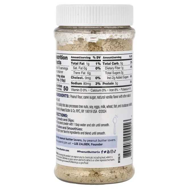 Peanut Butter & Co., арахисовый протеиновый порошок, ваниль, 184 г (6,5 унции)