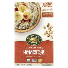Nature's Path, Homestyle, органическая овсяная каша быстрого приготовления, 8 пакетиков, 320 г (11,3 унции)