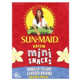 Sun-Maid, Изюм со вкусом йогурта, мини-закуски, ваниль, 10 упаковок, 142 г (5 унций)