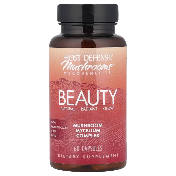 Host Defense, Mushrooms ™ Mycobenefits, Beauty, 60 капсул