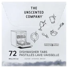 The Unscented Company, Таблетки для посудомоечной машины, 72 таблетки, 864 г (30,5 унции)