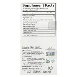 Organic India, чай тулси с куркумой и имбирем, без кофеина, 18 пакетиков для заваривания, 34,2 г (1,2 унции)