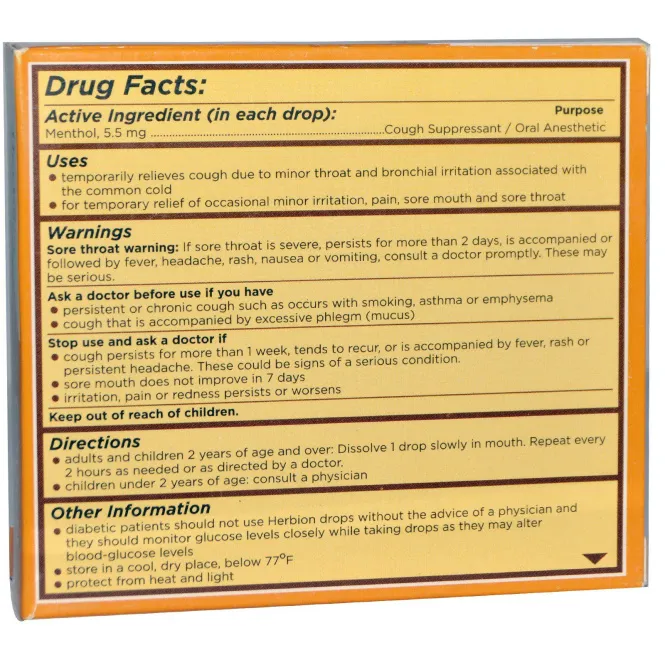 Herbion, Леденцы от кашля Natural Care, мед и лимон, 18 леденцов