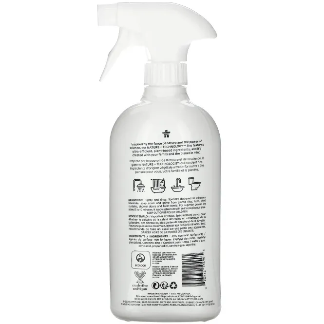 ATTITUDE, Bathroom Cleaner, Unscented, 27.1 fl oz ( 800 ml)