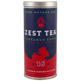 Zest Tea LLZ, Чай с высоким содержанием октана, яблоко и корица, 16 пакетиков, 1,41 унция (40 г)