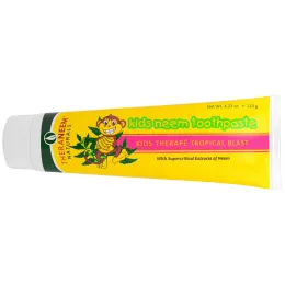 Organix South, TheraNeem Naturals, Kids Therapé, Kids Neem Toothpaste, Tropical Blast, 4.23 oz (120 g)