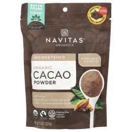 Navitas Organics, Органический порошок какао, 227 г