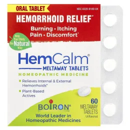 Boiron, HemCalm®, без добавок, 60 таблеток Meltaway