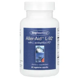 Allergy Research Group, Aller-Aid L-92 с L. Acidophilus L-92, 60 вегетарианских капсул