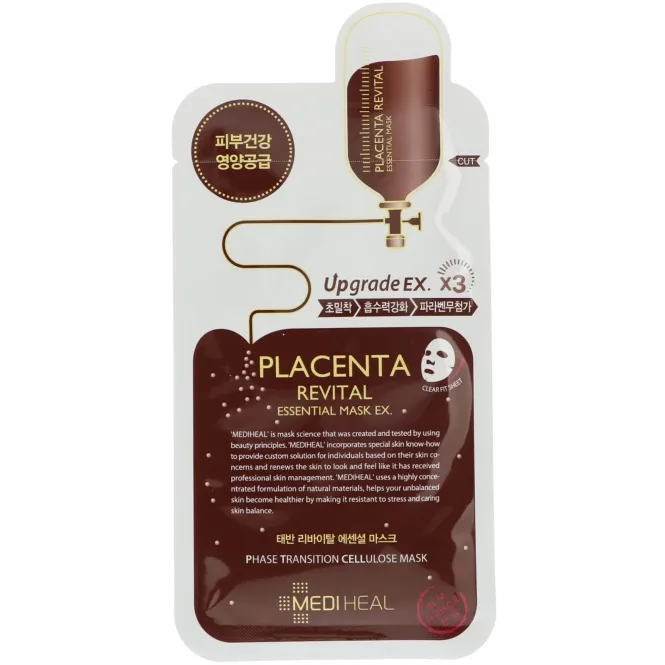 Mediheal, Обновляющие маски с плацентой EX, 10 масок, 24 мл каждая